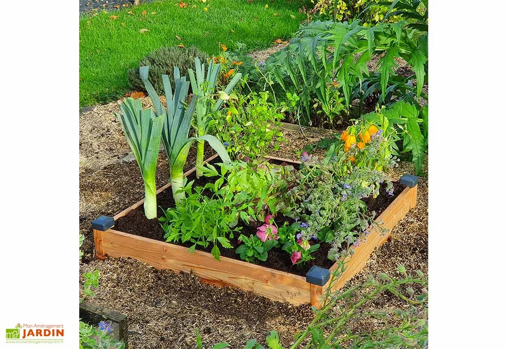 Carré Potager En Bois Douglas Non Traité Premium – 73 L