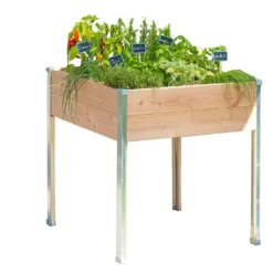 Carré Potager Sur Pied En Bois Douglas 19 Mm – 75 X 80 X 80 Cm