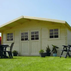 Solid Abri De Jardin Bois Zurich 28mm (508x388cm) Traité En Option