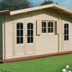 Solid Abri De Jardin Bois Rostock 40mm (568x388cm)