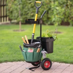 Chariot De Jardinage à Roulettes Avec Seaux