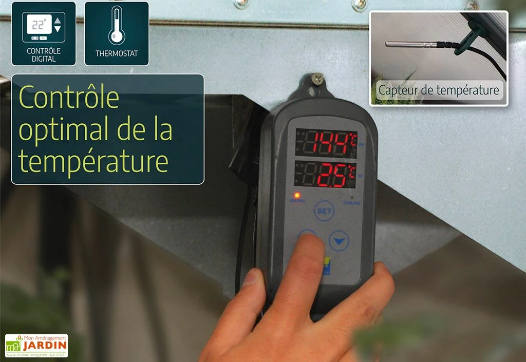 Chauffage Ventilateur D'appoint 2400W Avec Thermostat Digital – Image 4