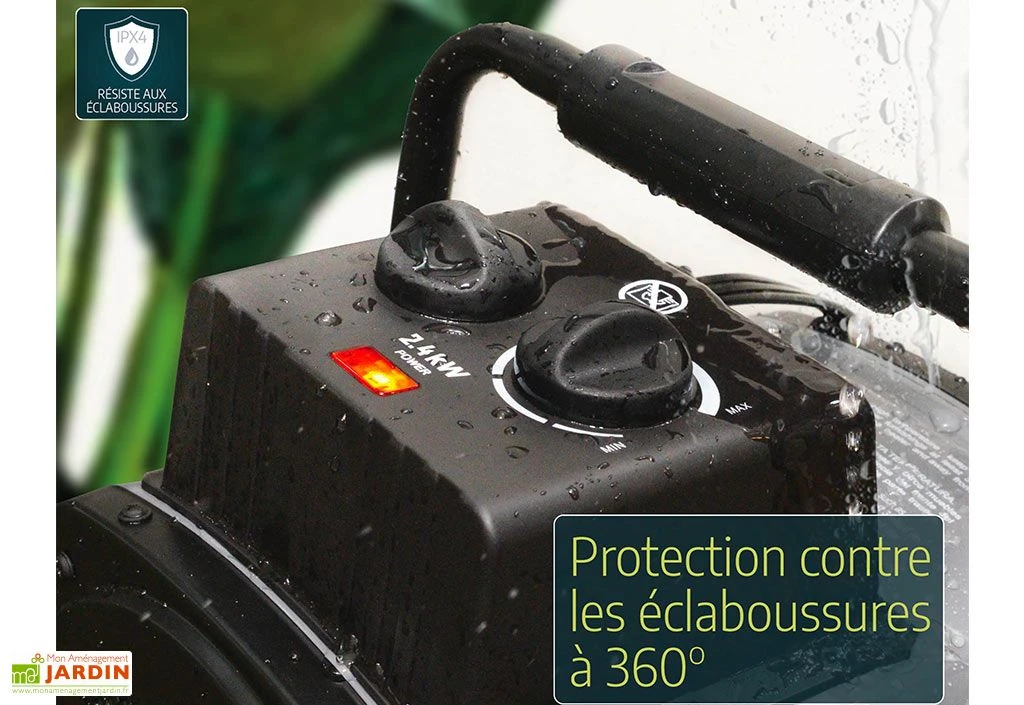 Chauffage Ventilateur D'appoint 2400W Avec Thermostat Digital – Image 6