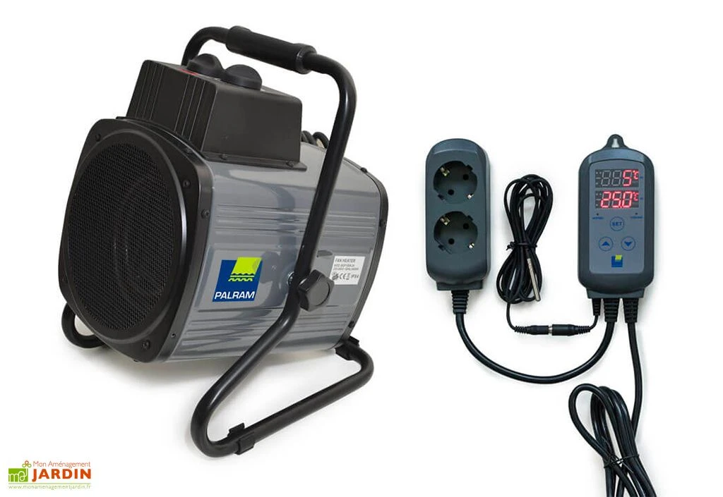 Chauffage Ventilateur D'appoint 2400W Avec Thermostat Digital