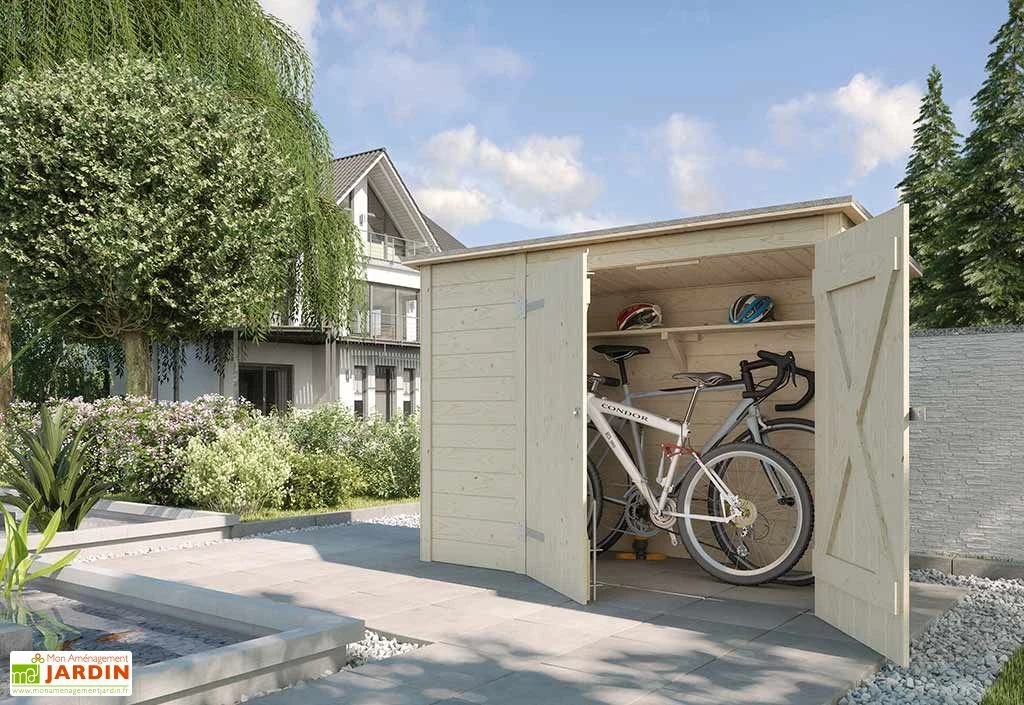 Coffre De Rangement Bois Pour Vélos 84x205 – Image 2