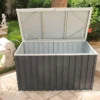 Coffre De Jardin En Métal Gris Anthracite Duramax - 174 X 73 X 73 Cm