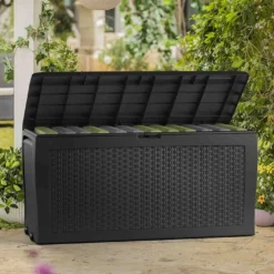 Coffre De Jardin Keter Gris En Résine Tressée – Samoa 270 L