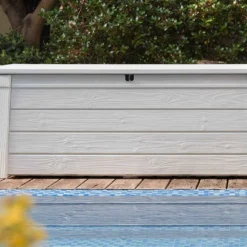 Coffre De Jardin Et Piscine Keter Blanc En Résine – Pool Box 455 L