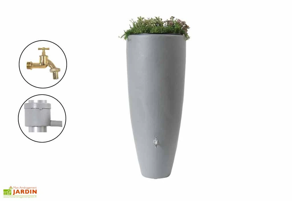 Garantia Cuve Récupération D'Eau Pluie 2 En 1 Grise 300 L – Image 2