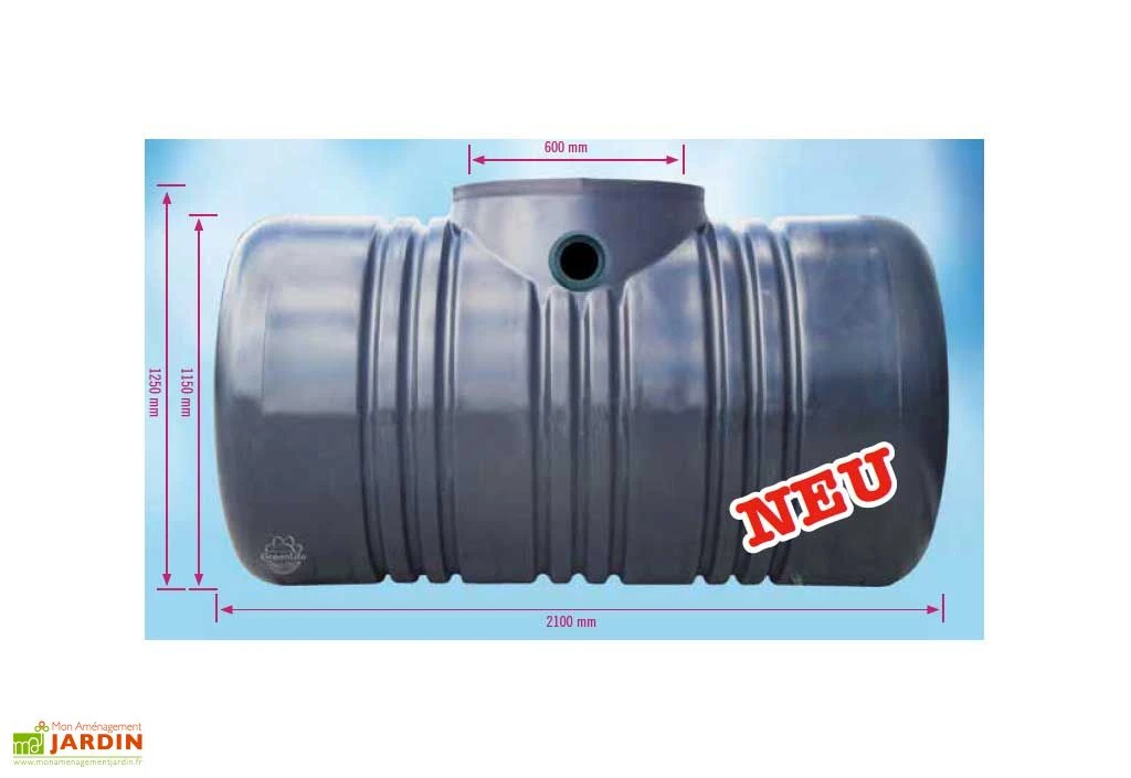 Cuve Recuperateur Eau Kompakt 2100 L – Image 3