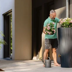 Garantia Cuve De Récupération D’eau De Pluie Décorative - ø 58 X 120 Cm