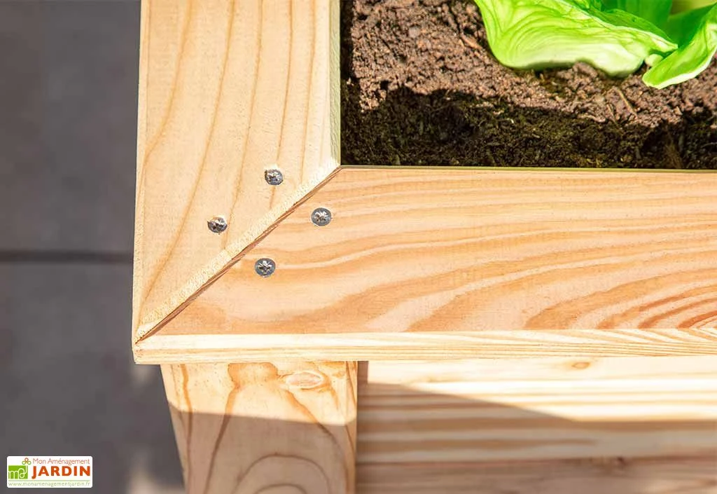 Jardinière En Bois De Mélèze Bac Potager 170 X 90 X 84 Cm – Image 4