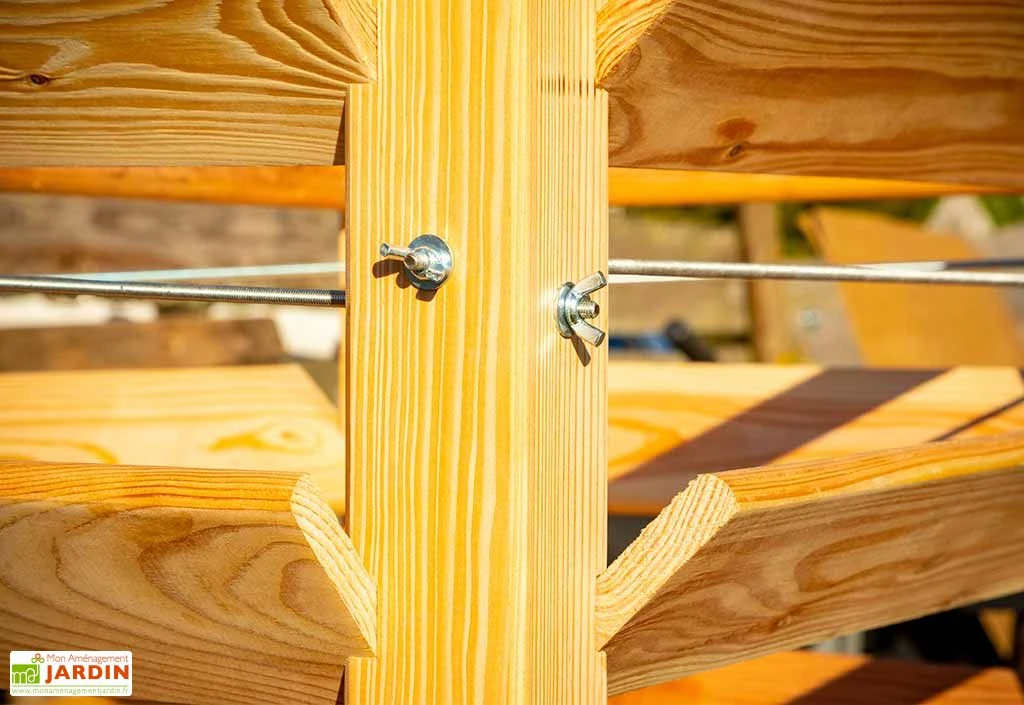 Tour De Culture Verticale En Bois De Mélèze 91 X 124 X 73 Cm – Image 5