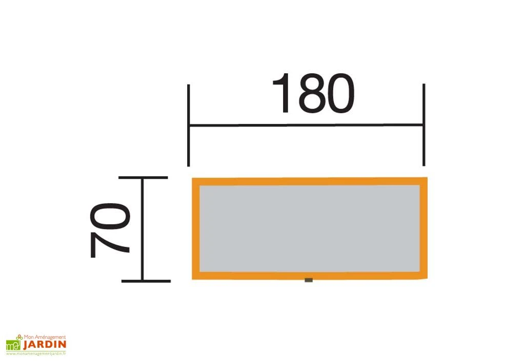 Coffre De Jardin En Bois De Pin Traité Et Tôle Galvanisée 78 X 188 Cm – Image 3