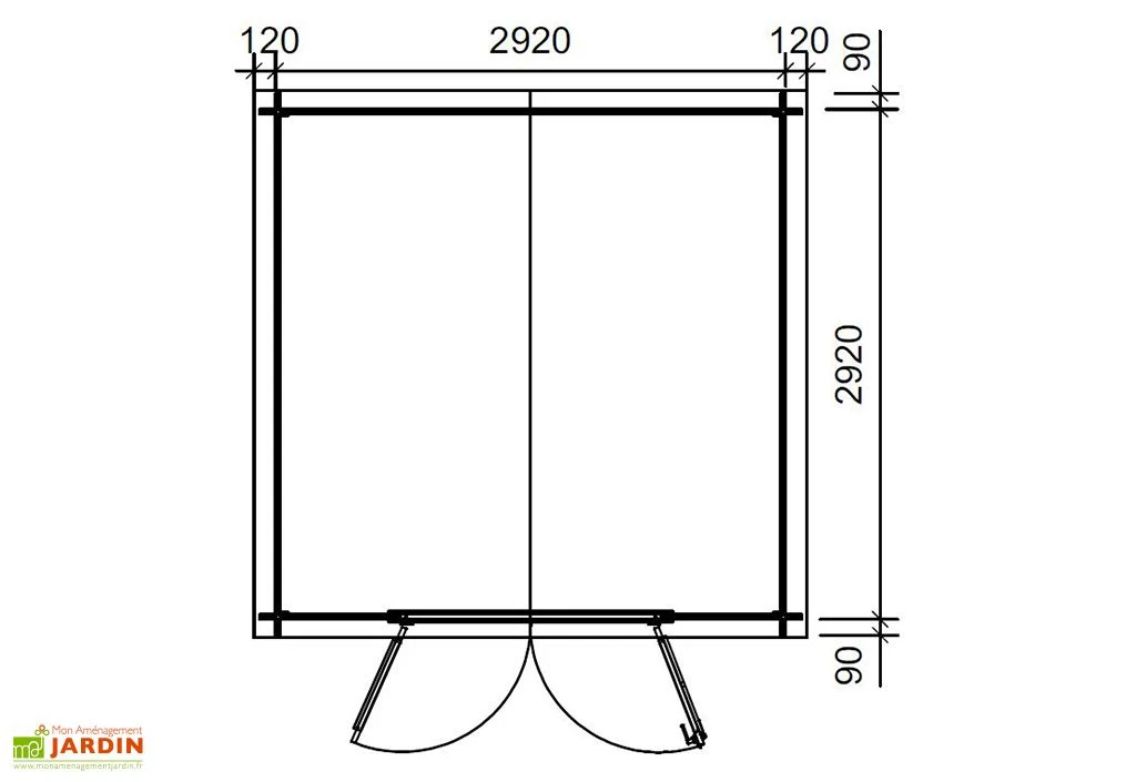 Abri De Jardin En Bois D’épicéa Brut 9,6 M² - Aurely – Image 2
