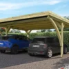 Carport En Bois De Pin Traité Autoclave 30,9 M² - Double Victor Modern