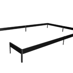 Halls Embase Pour Serre De Jardin En Acier Galvanisé Qube 812 Noir