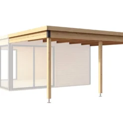 Extension De Toit En Bois D’épicéa Brut Pour Domeo 5 – 12,5 M²