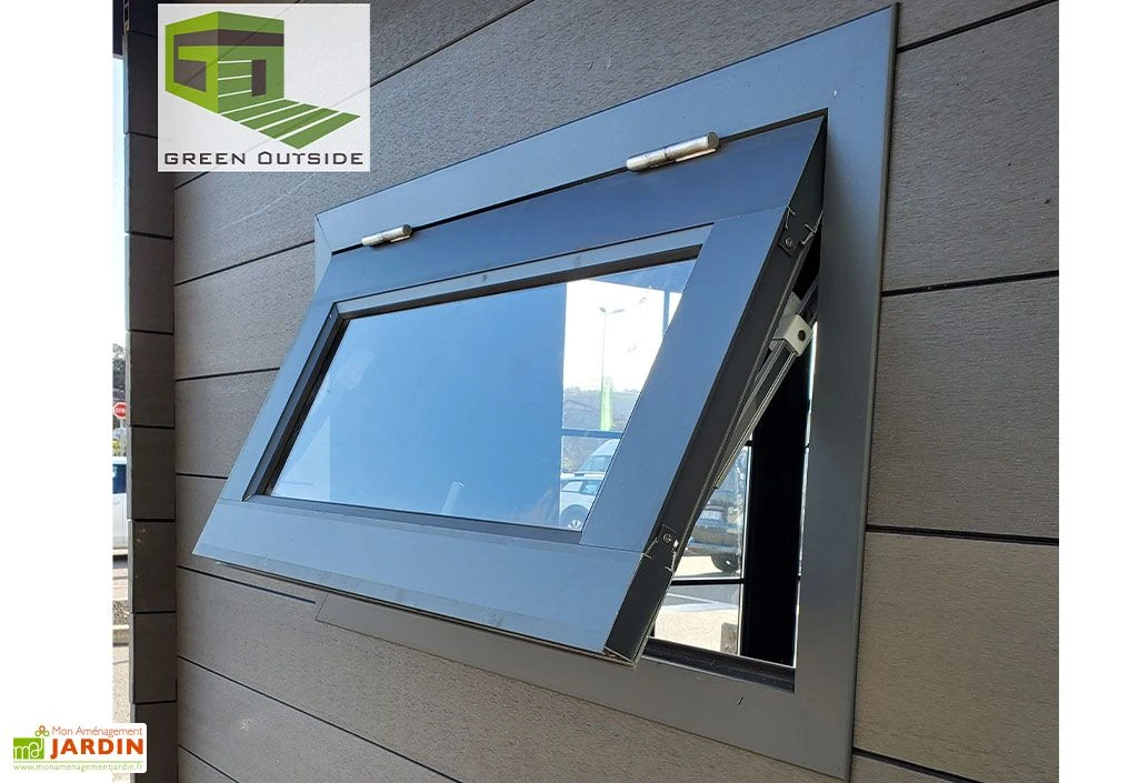 Fenêtre Pour Abri De Jardin En Composite Green Outside – 90 X 50,5 Cm – Image 2