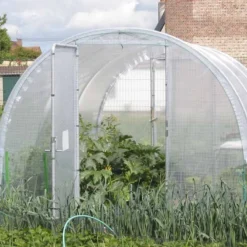 Serre Tunnel Tonneau En Polyéthylène 13,5 M² - Jardinière 4,5 X 3 M