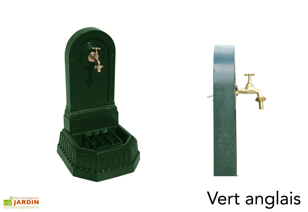 Fontaine De Jardin Murale En Fonte Citadine + Robinet – Image 3