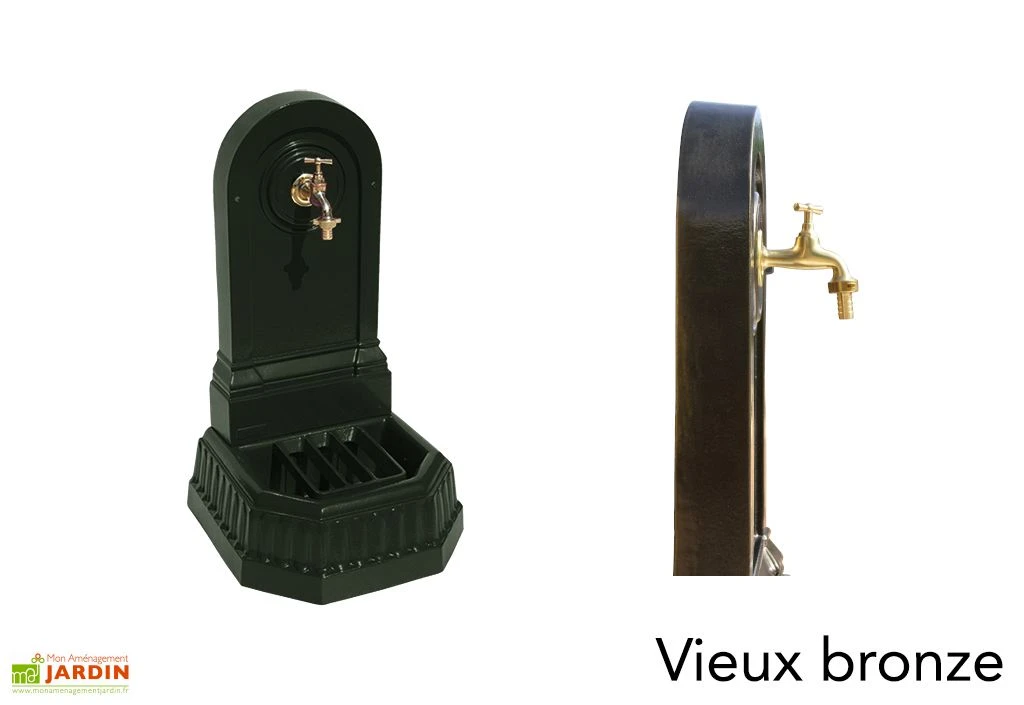 Fontaine De Jardin Murale En Fonte Citadine + Robinet – Image 4