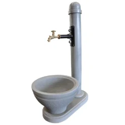 Roto Fontaine De Jardin En Polyéthylène Avec Robinet Apolo – 60 X 70 X 130 Cm