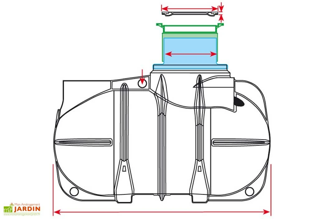 Cuve Recuperateur Eau Enterree 2000 L – Image 2