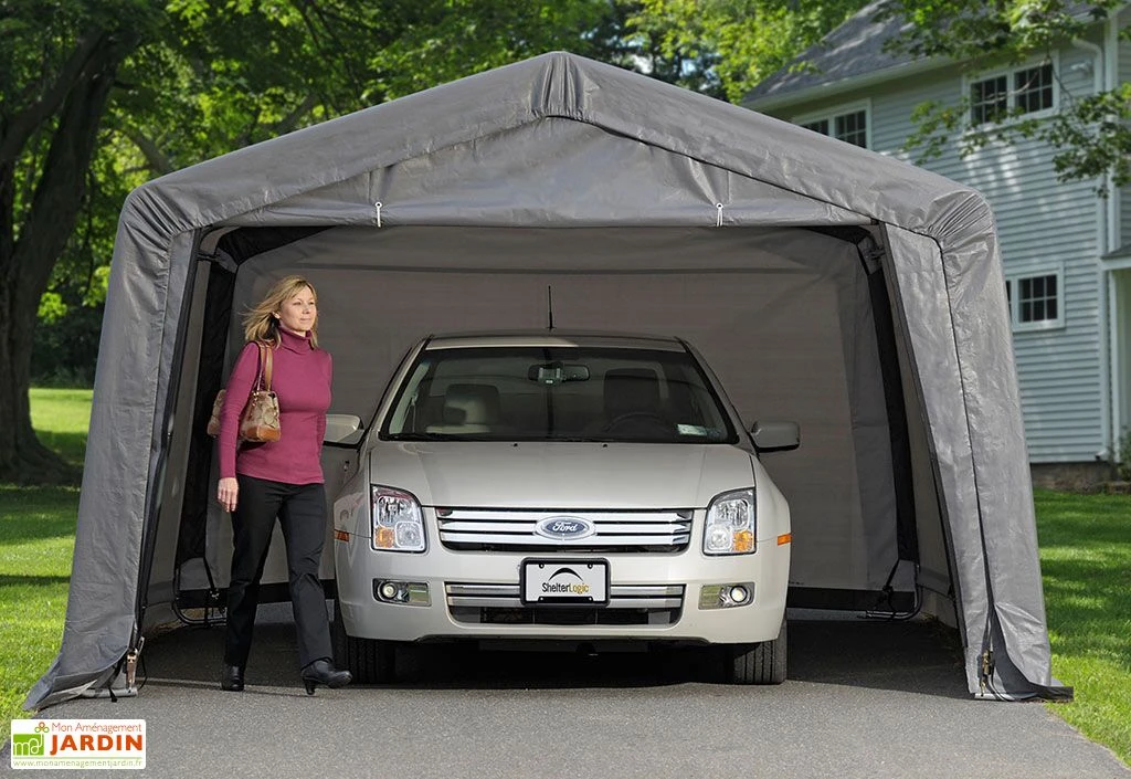 Garage Souple Et Mobile En Acier Et Polyéthylène 18 M² - 5 X 3,5 M – Image 3