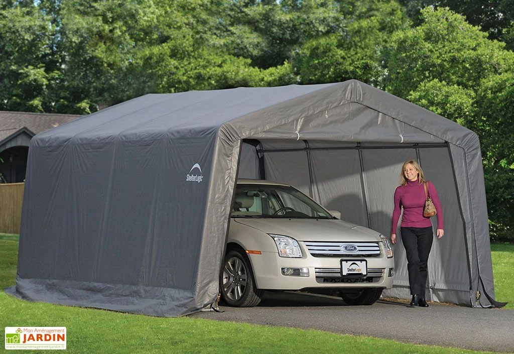 Garage Souple Et Mobile En Acier Et Polyéthylène 18 M² - 5 X 3,5 M – Image 2