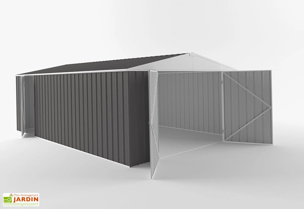 Garage En Métal Galvanisé XXL Grande Longueur 20 M² – Image 2