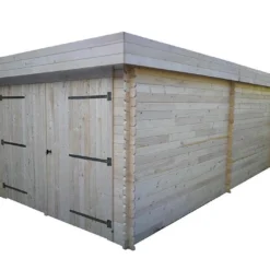 Garage En Bois D’Épicéa Brut 21 M²