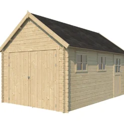 Garage En Bois D’Épicéa Avec Toit En Shingle Gloucester 17 M²