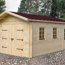 Garage De Jardin En Bois D’épicéa Brut 21,8 M²