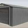 Garage En Métal Anthracite Duramax Grande Hauteur 3,5 X 5,7 X 2,6 M
