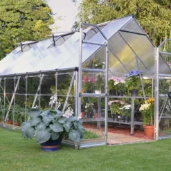 Serre De Jardin En Aluminium Et Polycarbonate Balance – Silver 2,44 M