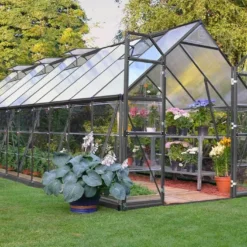 Serre De Jardin En Aluminium Et Polycarbonate Balance – Gris