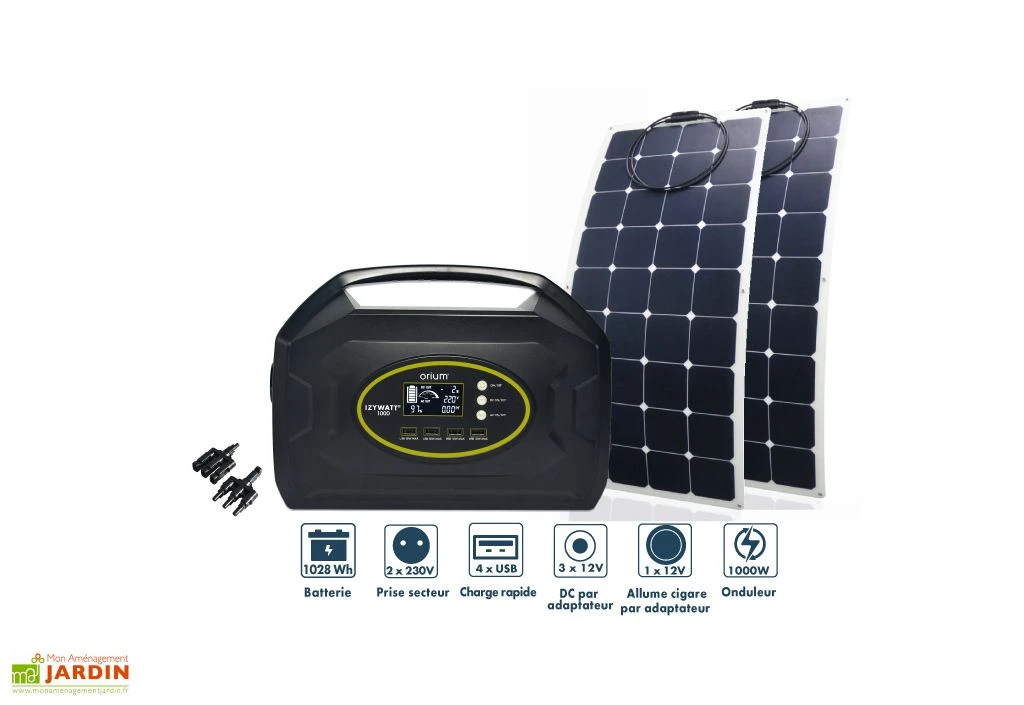 Batterie Nomade Solaire Izywatt 1000 + 2 Panneaux Souples 120 W – Image 2