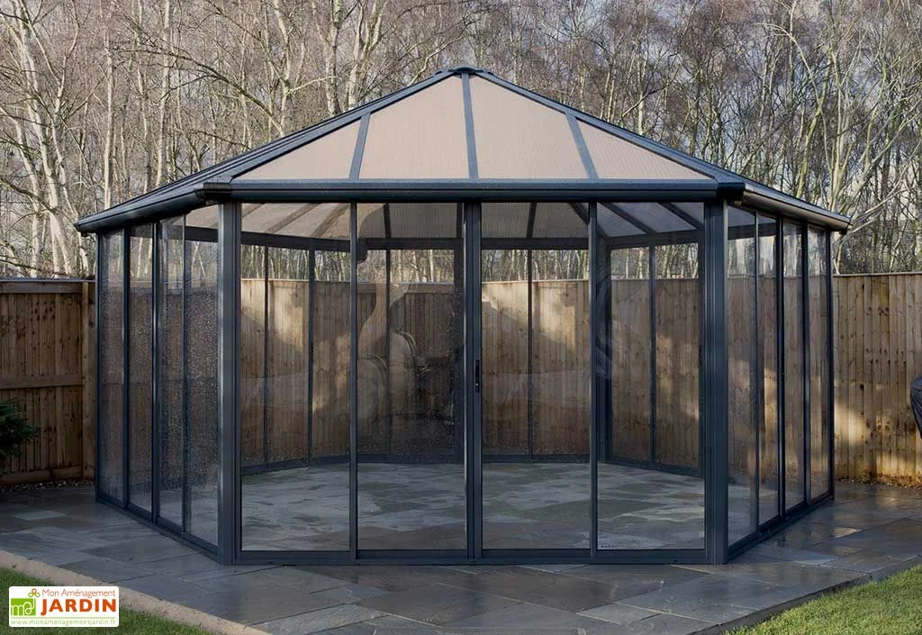 Jardin D’Hiver GARDA Gris Anthracite 5,95 X 5,17 X 3,32 M – Image 5