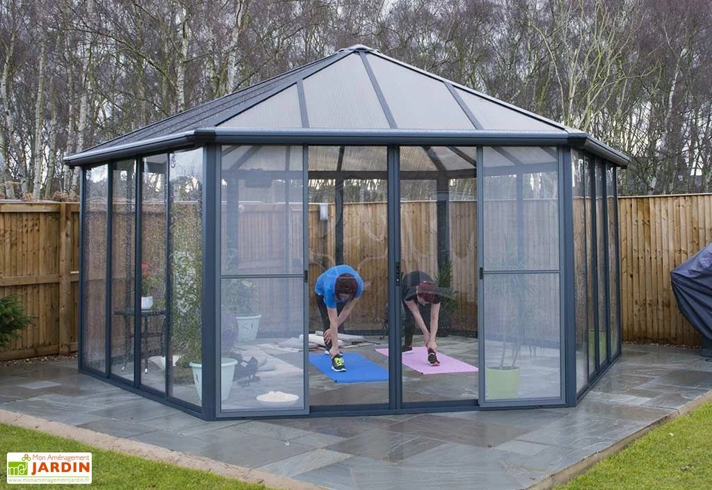 Jardin D’Hiver GARDA Gris Anthracite 5,95 X 5,17 X 3,32 M – Image 6