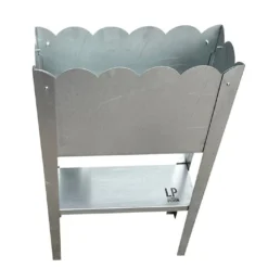 Jardinière Potager Sur Pieds En Acier Galvanisé - 50 X 20 X 80 Cm - Bords Arrondis