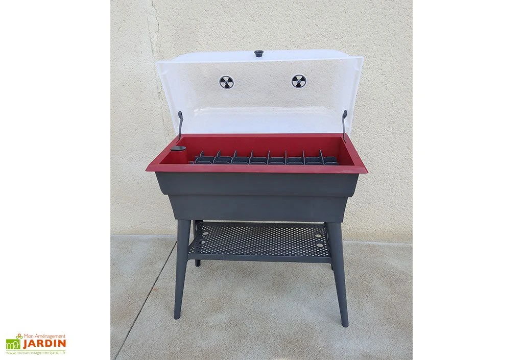 Jardinière Calipso Combi 40L Mini Serre Double Paroi + Réserve D'Eau H80cm – Image 5