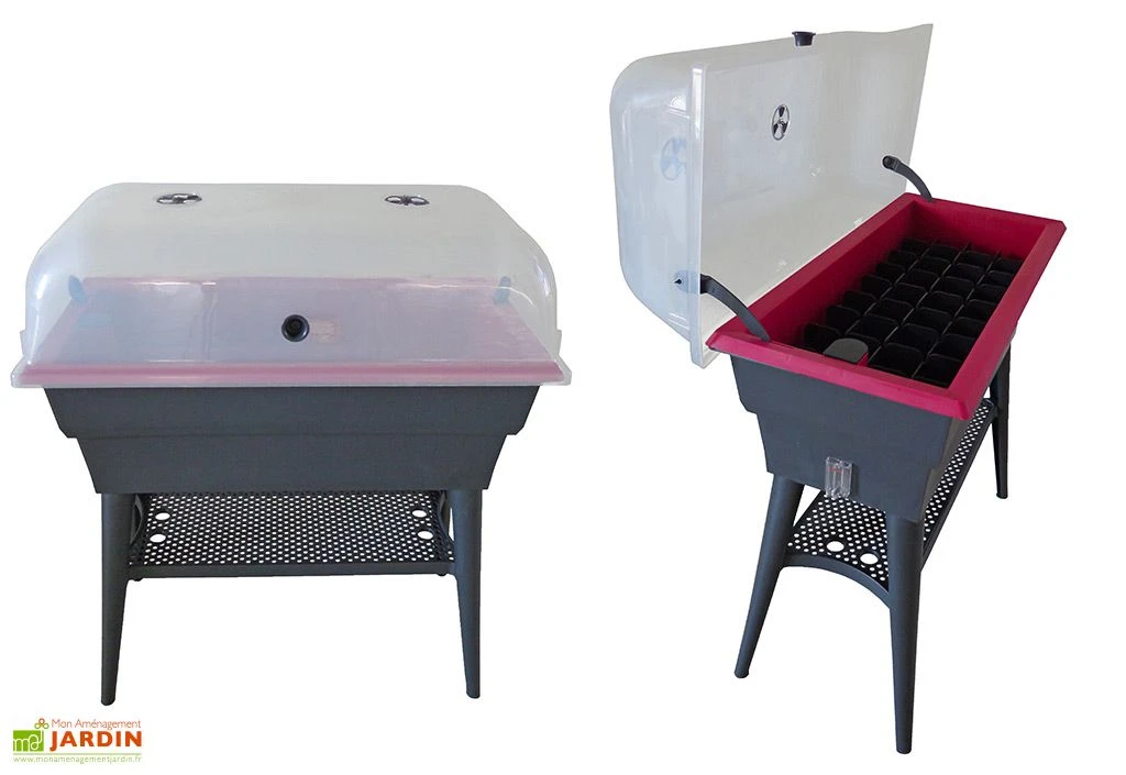 Jardinière Calipso Combi 40L Mini Serre Double Paroi + Réserve D'Eau H80cm – Image 4