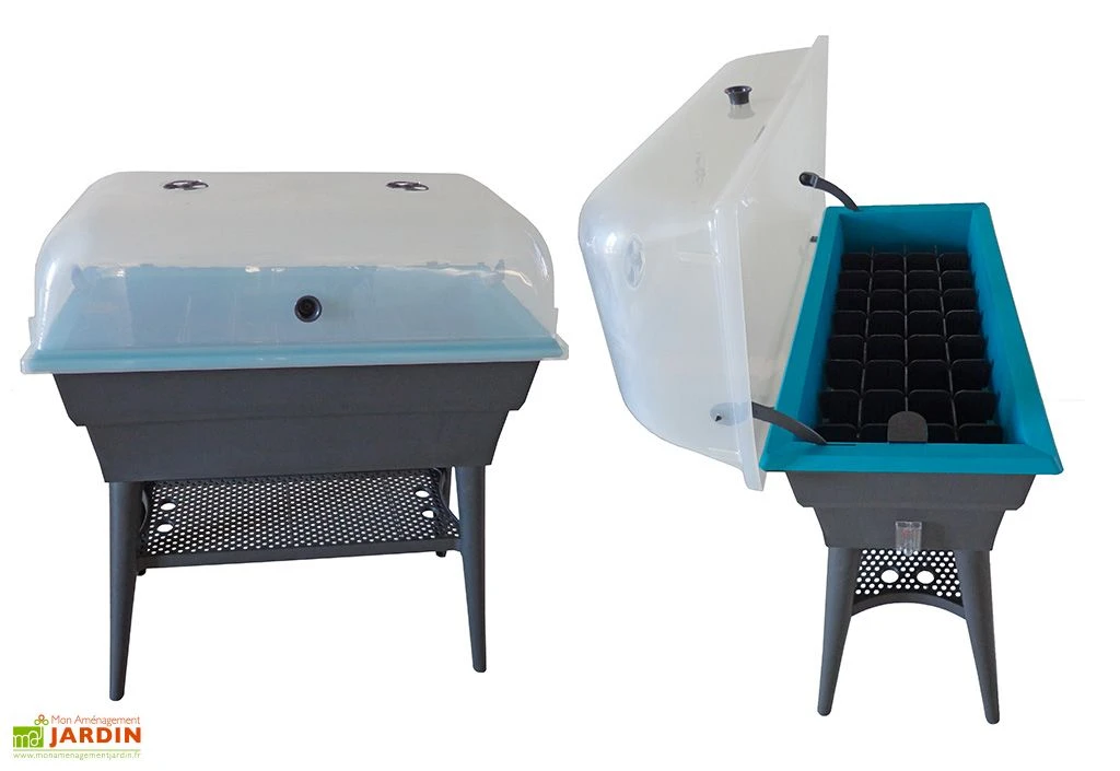 Jardinière Calipso Combi 40L Mini Serre Double Paroi + Réserve D'Eau H80cm – Image 3