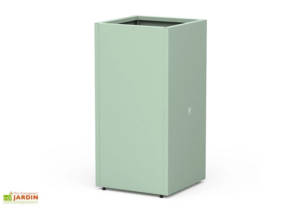 Jardinière Haute En Métal Thermolaqué – 50 X 50 X 100 Cm – Image 2