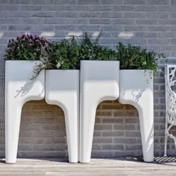 Jardinière Design Kiga M 4 Bacs Blanche