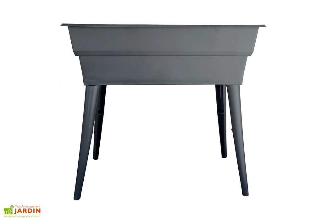 Jardinière Calipso Maxi Basic 40L + Pieds Amovibles – Grise