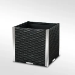Jardinière En Résine Tressée Cube 46x46x46cm (l,l,h)