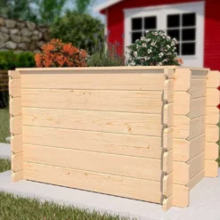 Jardinière Surélevée En Bois D’épicéa Brut - 60 X 120 X 69 Cm