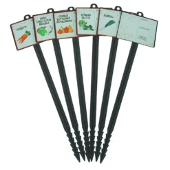 Mikado Lot De 6 Jalons Pour Semis Légumes Hivernaux Avec étiquettes – 45 Cm